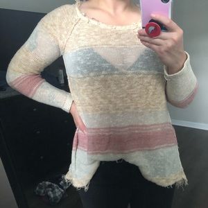 Free People high-lo knit top